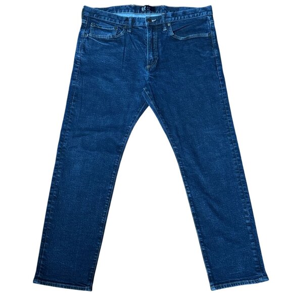 GAP Denim Slim Fit Jeans Size 36x30 Mens Stretch Dark Wash 99% Cotton - Picture 3 of 9